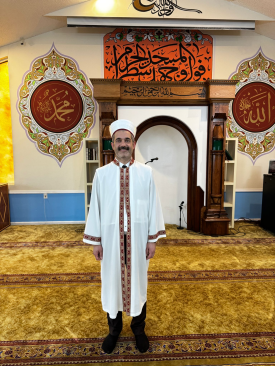 Portrait of Sheikh Yasin Al-Faruqi, the resident Imam.